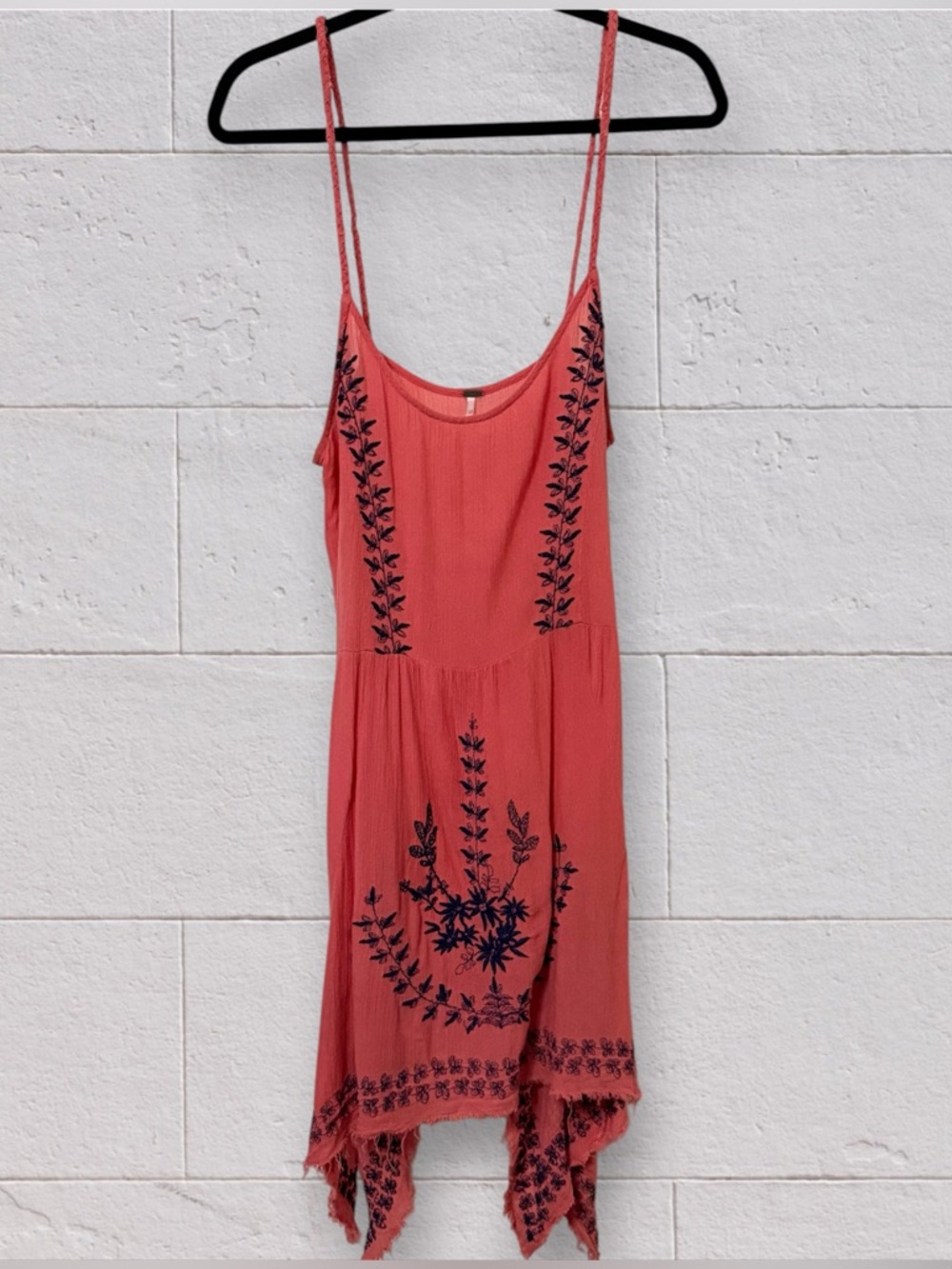 Free People Meadows Medallion Slip Dress Strawberry Combo size Large *Altered* - Picture 3 of 6